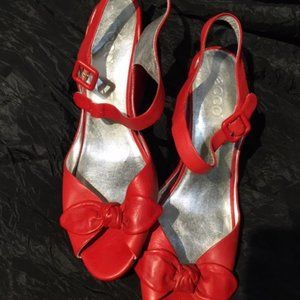 Ecco red wedge heels.  Size 42/10